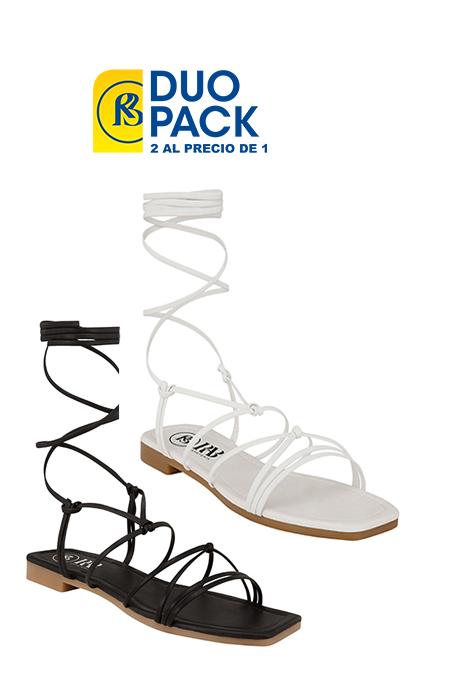 Duo pack sandalia moda romana
