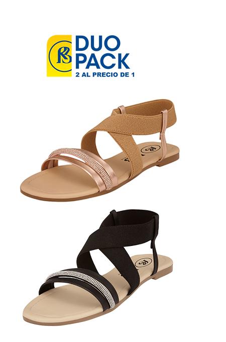 Duo pack sandalia moda romana